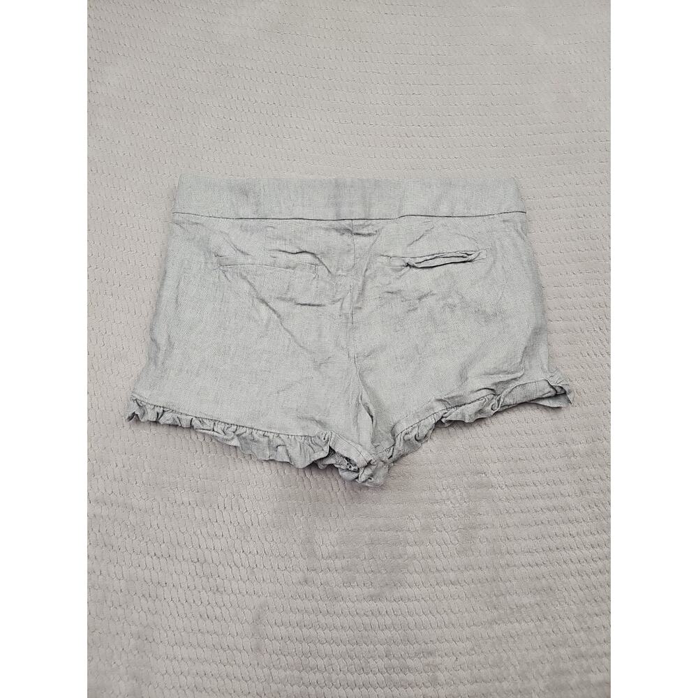 Loft Shorts Womens 4 Gray Ruffled Trim Pockets Side Zip - Picture 6 of 7